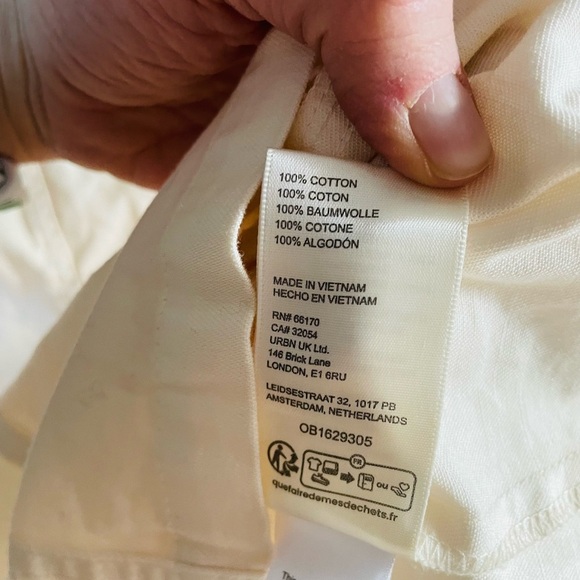 Free People Cheyenne Denim Mini Dress in Ivory NWT - Picture 9 of 16